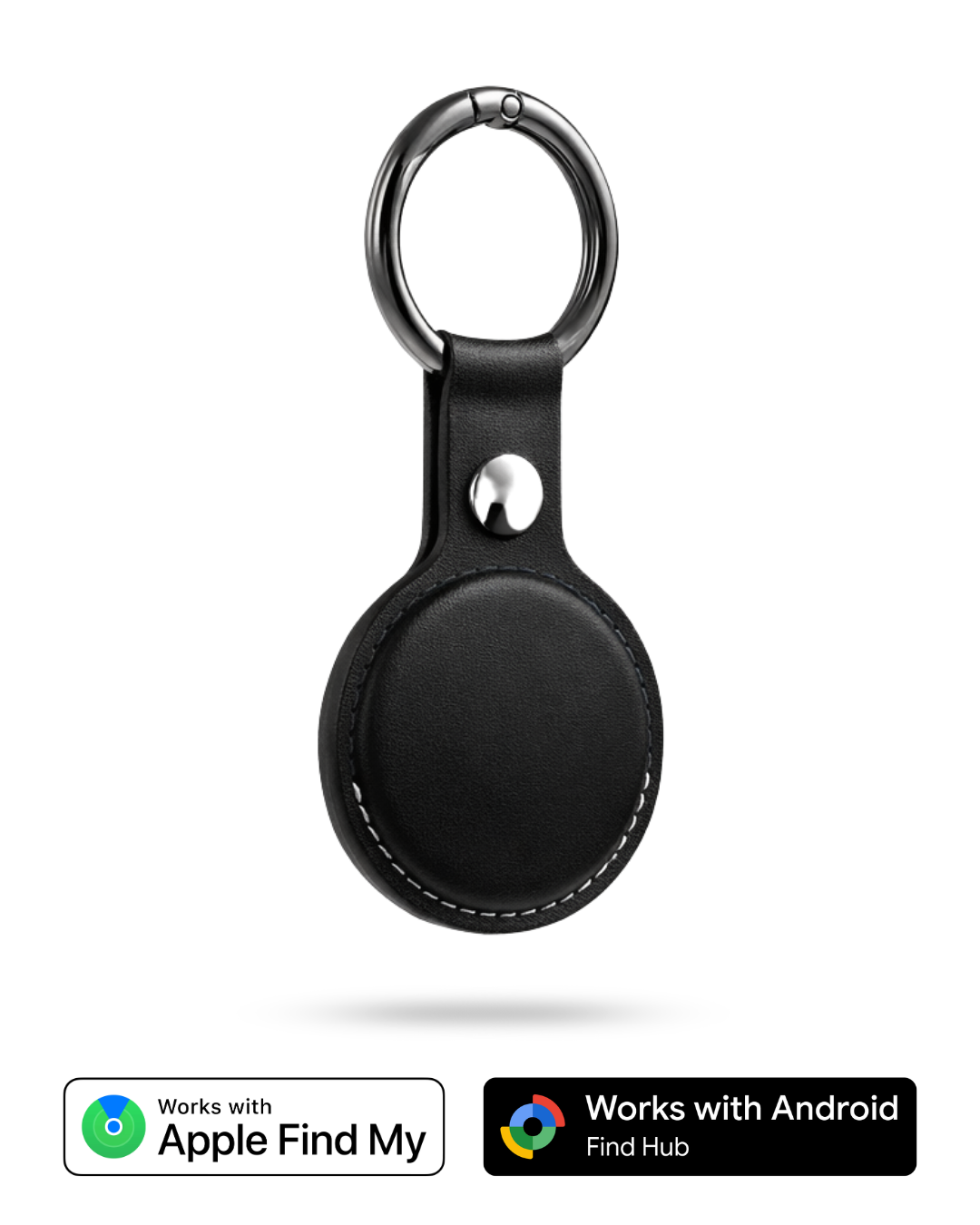 Trag Tag - Apple & Android + Sleutelhanger zwart