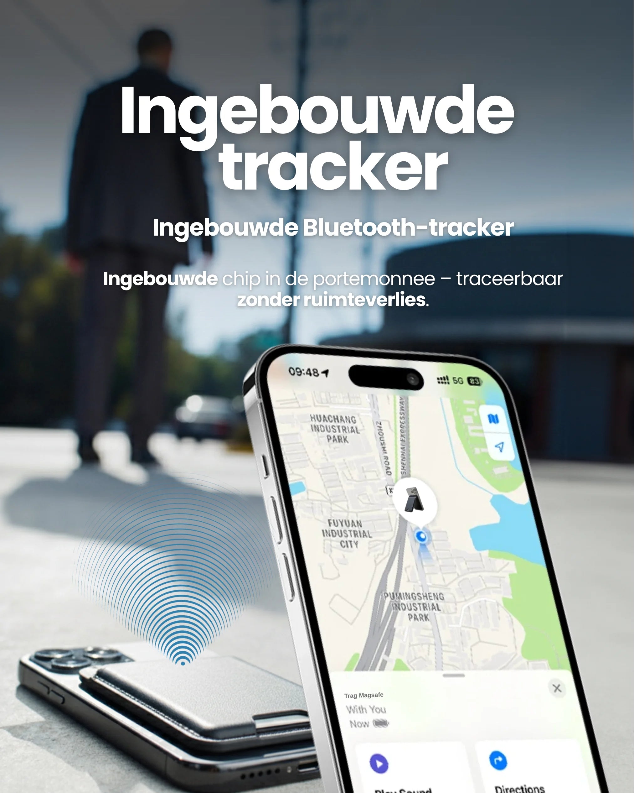 Trag MagSafe Wallet - Apple Find My- MagSafe pasjeshouder met ingebouwde Bluetooth-tracker 