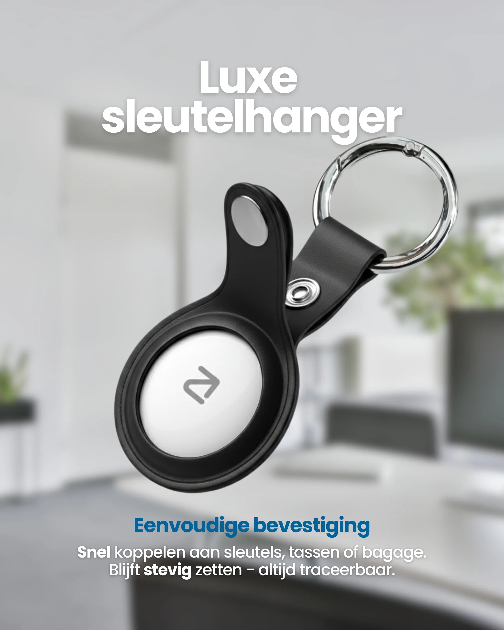 Trag Tag - Apple Android tracker - Geleverd met luxe sleutelhanger voor eenvoudige bevestiging