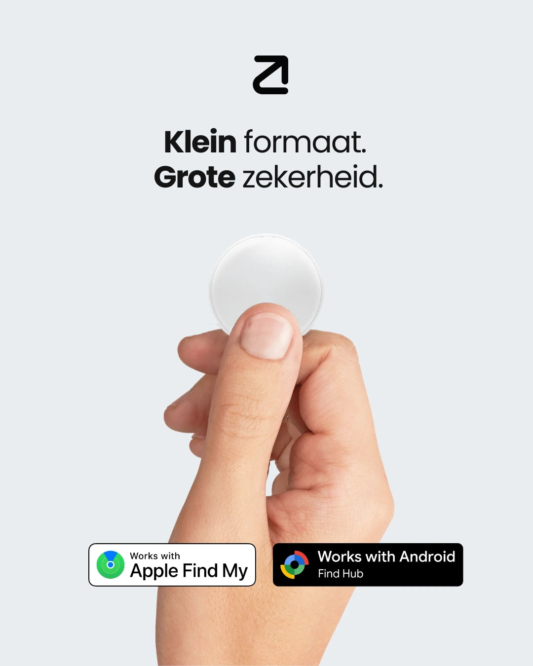 Trag Tag - Apple & Android + Sleutelhanger zwart