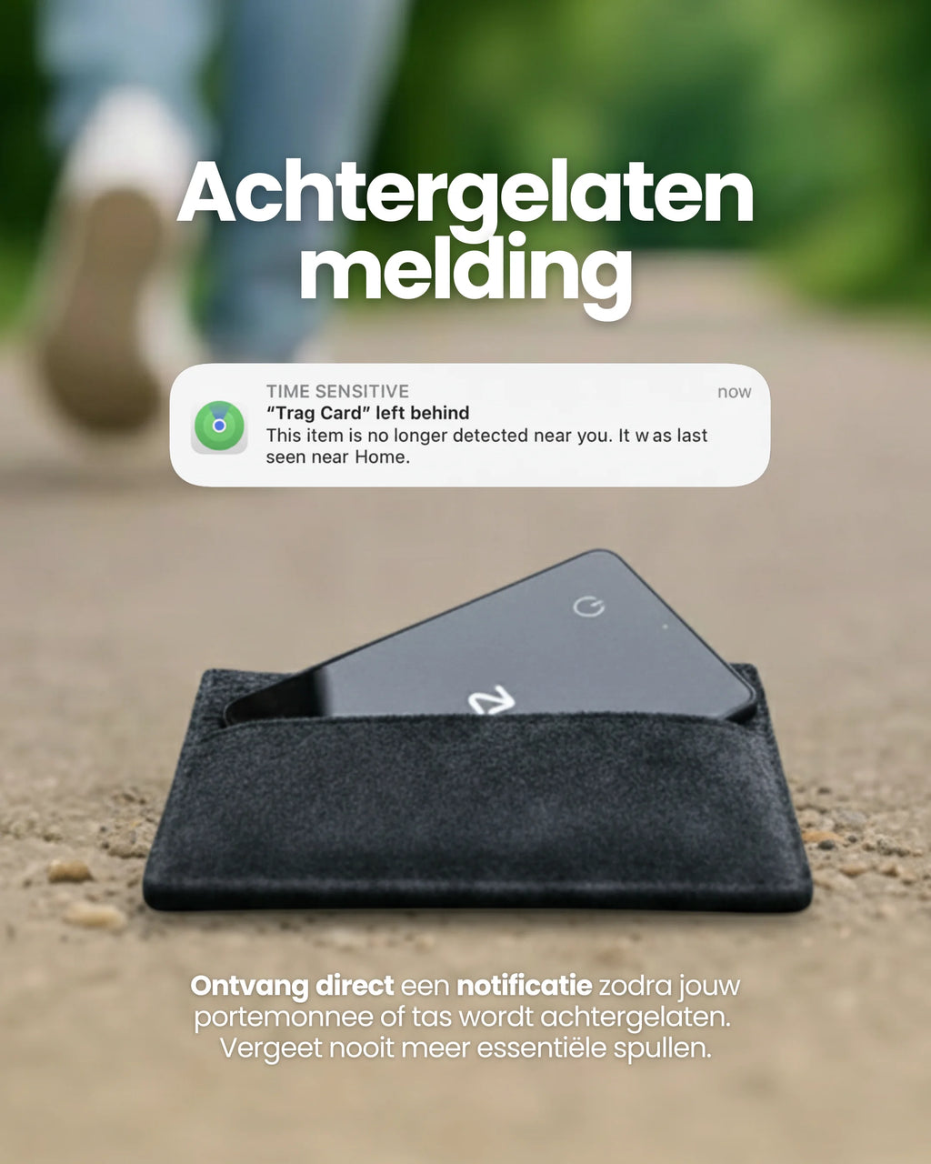Trag Card - Apple Wallet Tracker - Trag - Achtergelaten melding - Direct notificaties ontvangen