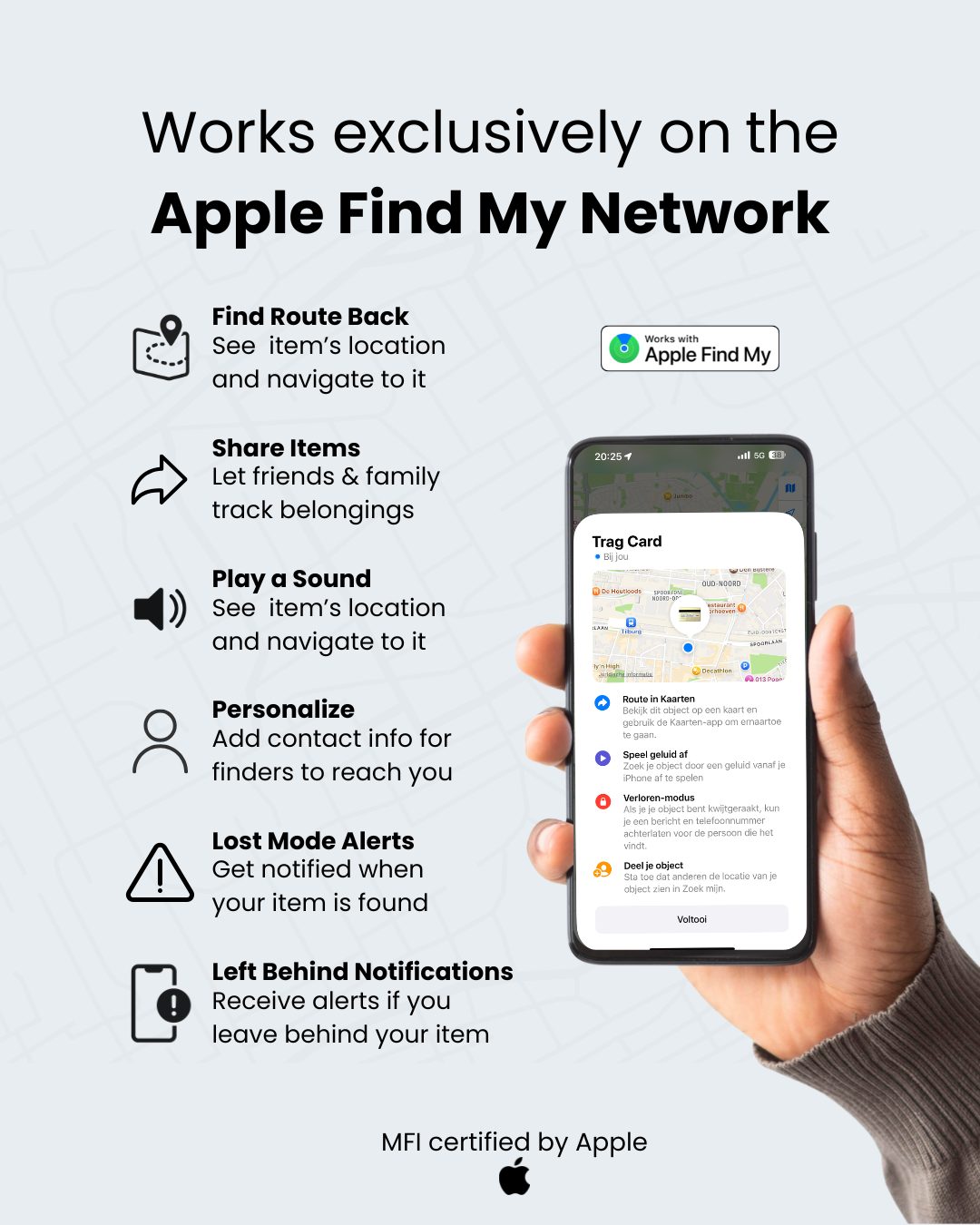 Trag Card - Apple Wallet Tracker - Trag